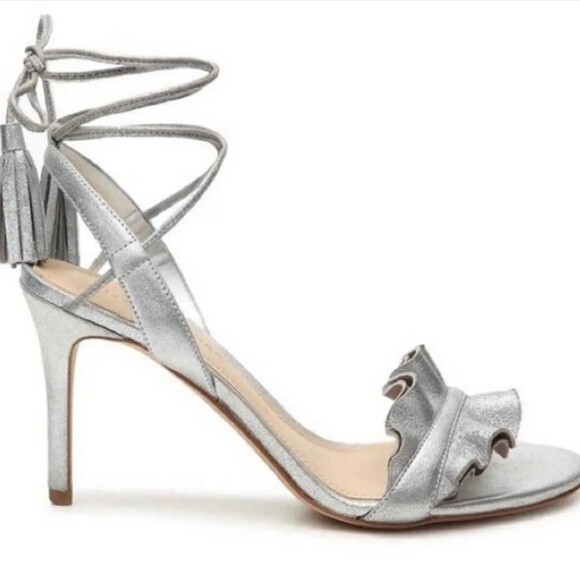 Marc Fisher Bamba Heel Silver Size 6.5 M - Picture 1 of 12